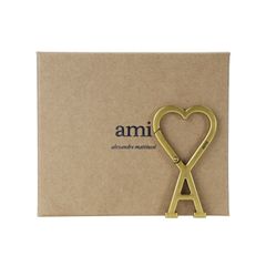ami paris ゴールド ハートピアス(片耳用)箱付き - メルカリ