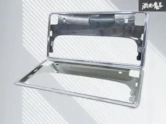 ☆破損無し☆ TOYOTA トヨタ 純正 ナンバープレート フレーム 2枚 前後セット 穴間 約 21cm 縦 約 17cm 横 約 33.5cm 08407-00272 即納 棚のサムネイル
