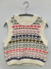 ZARA ザラ ベスト S その他 ボーダー柄