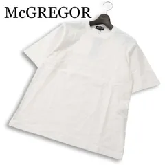 【新品 未使用】 McGREGOR マクレガー 春夏 ロゴ刺繍★ 半袖 ジャガード 幾何学柄 Tシャツ カットソー Sz.M メンズ 白