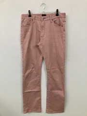 SOMETHING サムシング デニムパンツ 32X33 ピンク フルレングス 無地 スタンダード ストレート レギュラー
