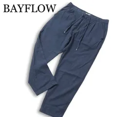 23SS★ BAYFLOW ベイフロー 春夏 麻 リネン混 ストレッチ アンクル テーパード イージー パンツ Sz.2 メンズ