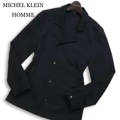 MICHEL KLEIN HOMME ミッシェルクラン オム 春夏★ アンコン テーラード ジャケット Sz.48 メンズ 黒 定価2.75万！のサムネイル
