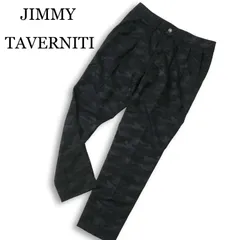 JIMMY TAVERNITI ジミータヴァニティ 通年 迷彩 カモフラ柄 総柄★ ストレッチ トラウザー パンツ 日本製 Sz.M メンズ 黒のサムネイル