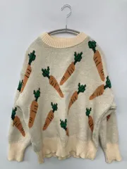 TS COLECTION ニット/セーター M-L アイボリー ナイロン ニット その他総柄 ミドル丈 長袖 クルーネック(丸首)