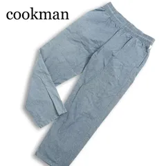 cookman クックマン 通年★ シャンブレー イージー テーパード ワーク シェフ パンツ Sz.L メンズのサムネイル