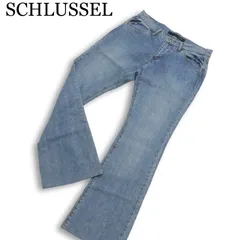 【00s★Y2K】SCHLUSSEL シュリセル 通年 USED加工★ ブーツカット フレア ベルボトム デニム パンツ ジーンズ Sz.2 メンズのサムネイル