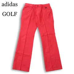 adidas GOLF アディダス ゴルフ 通年★ ロゴ刺繍 ストレート スラックス パンツ Sz.85 メンズ 赤のサムネイル