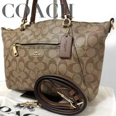 ☆★美品★COACH　コーチ★ショルダーバッグ　ハンドバッグ　2way   斜め掛け　シグネチャー　チャーム　ロゴ　PVC　保存袋★♯2442