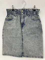 RETRO GIRL レトロガール デニムスカート M ブルー ショート・ミニ丈 台形 ウエストゴム・紐