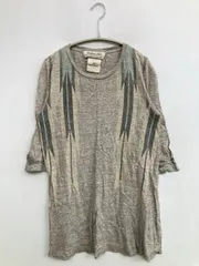 REMI RELIEF Tシャツ/カットソー S グレー その他総柄 ミドル丈 半端袖 クルーネック(丸首)