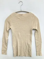 ニット/セーター ONE SIZE ベージュ ナイロン ニット 無地 ミドル丈 長袖 ボートネック