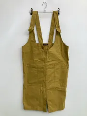 URBAN RESEARCH アーバンリサーチ ジャンパースカート Free イエロー コットン 無地 ひざ丈 タイト