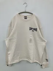 GAP ギャップ スウェット XS ホワイト コットン 前面プリント ブランドロゴ 長袖