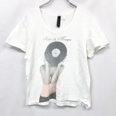 【中古】[印象B] ROVTSKI ロフトスキー Tシャツ メンズ 2 ヘザーオフホワイト 綿100% Salon de Musique U フォトプリント レコード 上半身裸の人 Uネック 半袖のサムネイル