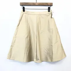 【新品】[印象N] AS KNOW AS アズノゥアズ レディース S ライトベージュ 綿×ポリウレタン サーキュラースカート 裏地無し ストレッチ ウエストゴム 無地のサムネイル