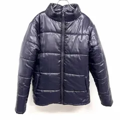 【中古】[印象A] gym master ジムマスター ジップアップジャケット メンズ L ネイビーパープル 紫 ポリ100% 中綿 長袖 厚手 無地 ハイネック 内ポケット×１のサムネイル