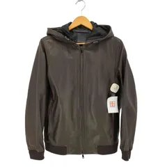 セオリー theory 20AW RIVINGTON SP LAMB SUPREME ラムレザー フーデッド ジャケット メンズ JPN：XS のサムネイル