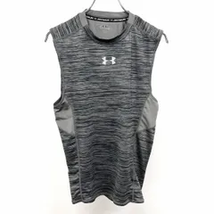 【中古】[印象A] UNDER ARMOUR 薄手 タンクトップ メッシュ生地 ノースリーブカットソー ストレッチ ポリなど M ヘザーグレー系 レディース