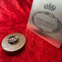 Georg Jensen】ジョージジェンセン 純銀 ピアス 葡萄の葉デザイン