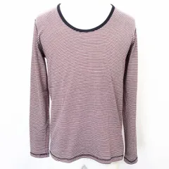 【中古】[印象B] SHIPS JET BLUE シップス ジェットブルー Tシャツ / カットソー メンズ S レッド×ブラック×ホワイト ロンT Uネック マルチボーダー 長袖のサムネイル