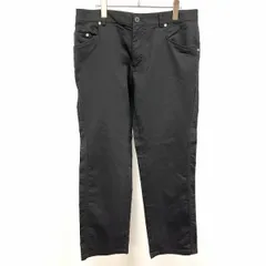 【中古】[印象AB] NIKE GOLF ナイキ ゴルフ パンツ / ボトムス メンズ M ブラック×グリーン 黒 綿×ポリ 僅かにテーパード ロゴ刺繍 ジップフライ ロングのサムネイル