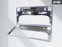 ★割れ無し★ トヨタ 純正 汎用 メッキ ナンバーフレーム ナンバープレート ライセンスフレーム 前後セット 08407-00270 即納 棚のサムネイル