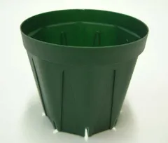 9ｃｍ プラ鉢 モスグリーン スリット鉢 10個のサムネイル