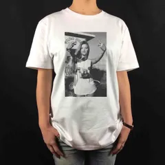 オリジナル Tシャツ W FUCK YOU 中指 挑発 ポーズ ジェスチャー ストリート ガール Tシャツ S M L XL タイト ジャスト 大きい ビッグ オーバーサイズ メンズ レディース ユニセックス ピンククリームのサムネイル