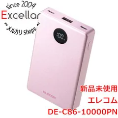 [bn:10] ELECOM　半固体モバイルバッテリー 10000mAh/35W　DE-C86-10000PN　ピンク
