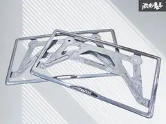 【破損無し】マツダ 純正 ナンバーフレーム ナンバープレート メッキ 枠 2枚セット C903-V4-021 即納のサムネイル