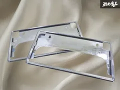 【割れ無し】トヨタ 純正 汎用 ナンバーフレーム ナンバープレート ライセンスフレーム 前後セット 08407-00720 即納のサムネイル