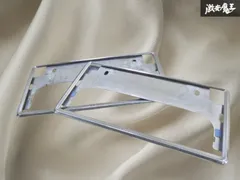 ☆割れ無し‼☆ トヨタ TOYOTA 純正 メッキ ナンバーフレーム ナンバー枠 2枚 前後セット ライセンスフレーム 8407-00720 即納のサムネイル