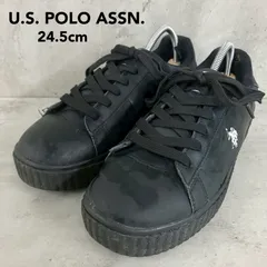 U.S. POLO ASSN. ユーエスポロアッスン 厚底 スニーカー プラットフォーム シューズ 2PL00811 ブラック 24.5cm ローカット ロゴ レースアップ カジュアル スポーティー タウンユース 軽量 通気性 ★ ■■のサムネイル