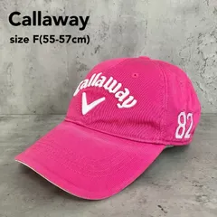 Callaway キャロウェイ ゴルフウェア ゴルフキャップ 帽子 キャップ 綿100% コットン 刺繍 ロゴ入り マジックテープ アジャスター サイズ調整可能 フリーサイズ 55-57cm ピンク スポーツ トレーニング アクセサリー ★ ■■のサムネイル