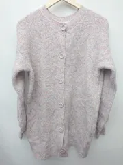 ◇ ⊇ OLIVE des OLIVE ゆったり 長袖 ニット カーディガン サイズF ピンク パープル系 レディース メンズ P  【1408200025394】