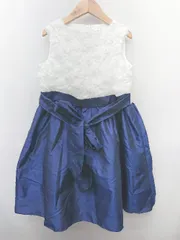 ◇ Θ Catherine Cottage キャサリンコテージ ノースリーブ ワンピース ドレス サイズ140 ブルー ホワイト 女の子 P  【1409090018978】