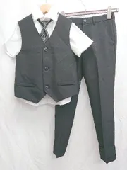 ◇ ◎ Θ CHOPIN deux ショパン ドゥ シャツ ベスト パンツ フォーマル サイズ140 ブラック ホワイト 男の子 P  【1408200032590】