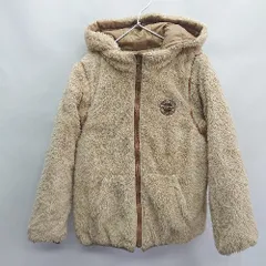 ◇ ⊇ green label relaxing リバーシブル ボア生地 長袖 中綿ダウンジャケット サイズ135 キャメル 女の子 男の子 E  【1409100061918】