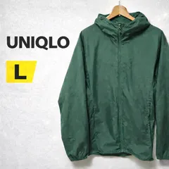 UNIQLO ポケッタブルUVカットパーカ L 緑 ダークグリーン 撥水 フード付き