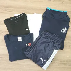 ◇ Θ 《 adidas アディダス PUMA プーマ まとめ売り5点セット 150㎝ Tシャツ他 ジャージ 男の子 》 E  【1409240014720】