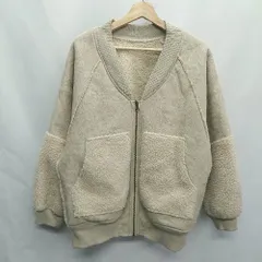◇ ⊇ w closet ダブルクローゼット リバーシブル ボア 長袖 ブルゾン サイズF ベージュ レディース E  【1410100042609】のサムネイル