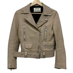 ACNE STUDIOS(アクネ ストゥディオズ) ライダースジャケット サイズ32 XS レディース ピンクベージュ 長袖/レザーのサムネイル