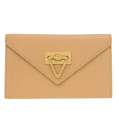 美品 ボッテガヴェネタ レザー ベージュ 長財布 1321 BOTTEGAVENETA