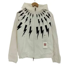 ニールバレット NEIL BARRETT 両面サンダーボルト ダブルジップ フーデット ジャケット メンズ import：M のサムネイル