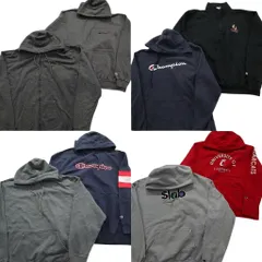 古着卸 まとめ売り チャンピオン Champion スウェット 8枚セット (メンズ 2XL ) ジップパーカー フーディー ハーフジップ 中古 古着 NE3058