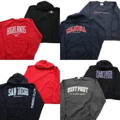 古着卸 まとめ売り チャンピオン Champion スウェット 8枚セット (メンズ XL ) カレッジ風 フーディー アーチロゴ 中古 古着 NE3059