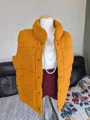 ハイクオリティ ケーブル ルーズフィット ニット ベスト