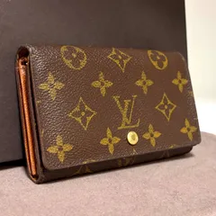 a19 ポルト モネ ビエ トレゾール　ポルトフォイユ トレゾール　インターナショナル 旧型　Louis Vuitton ルイ ヴィトン　2つ 折り　二つ折り　フラップ ボタン 式　財布　コンパクト　ミニ ウォレット　モノグラム