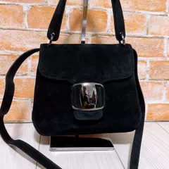 (美品) Ferragamo(フェラガモ)2wayバッグ スエード ブラック